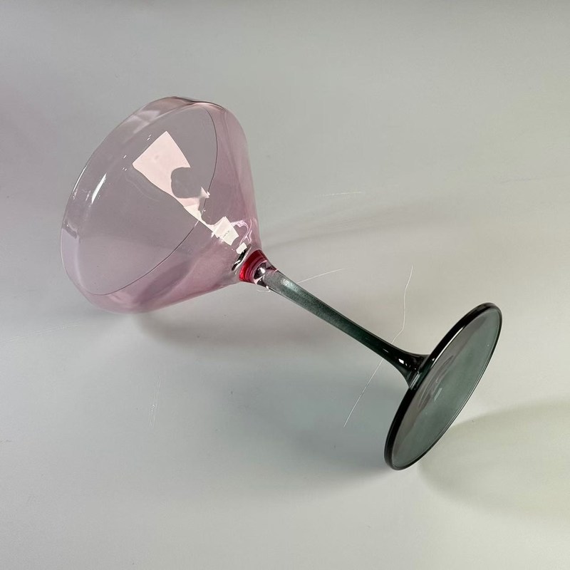 کیفیت Hand-blow Color Gradient Wine Glass Set High Quality Crystal Wine Glass For Gift For Weeding کارخانه