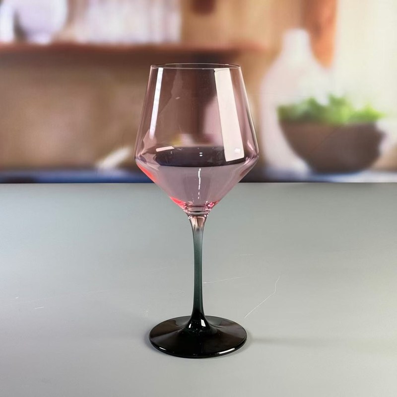 کیفیت Hand-blow Color Gradient Wine Glass Set High Quality Crystal Wine Glass For Gift For Weeding کارخانه