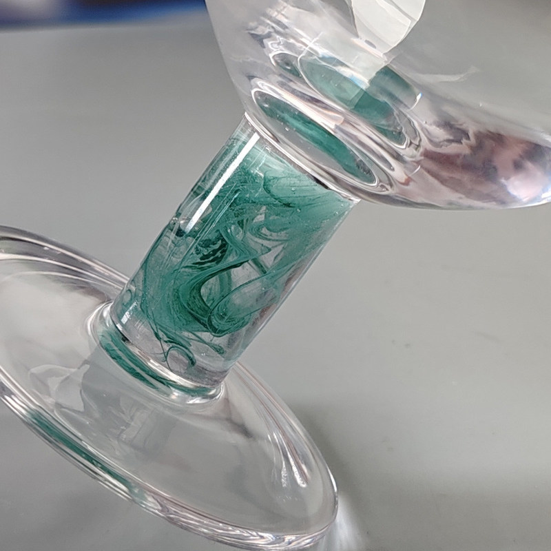 کیفیت Mexican Confetti Design Elegant Water Goblets Luxury Hand Blown Confetti Cocktails Glass Cup Romantic Short Stem Wine Glasses کارخانه