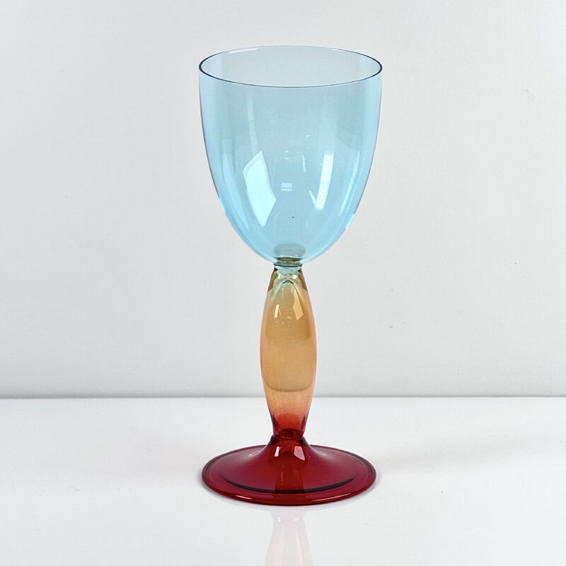 کیفیت Hand-Blown Gradient Color Borosilicate Wine Glasses, Multi-Color Artistic Stem Goblets for Wine, Cocktail, Home Bar & Party Decor کارخانه