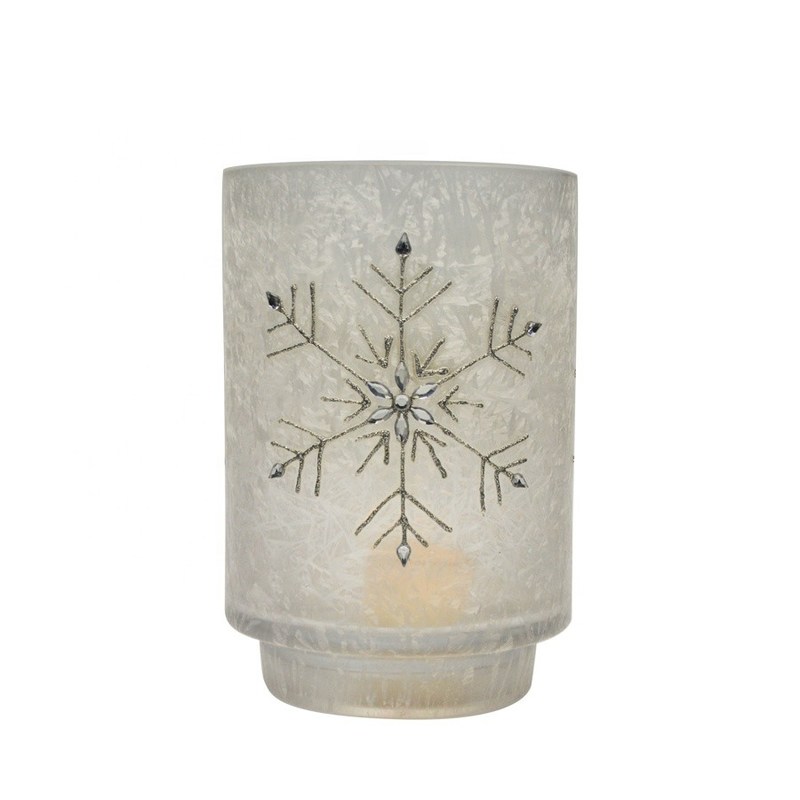 کیفیت Snow Flake Glass Candle Holders کارخانه