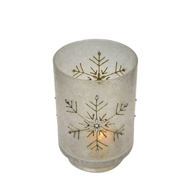 کیفیت Snow Flake Glass Candle Holders کارخانه