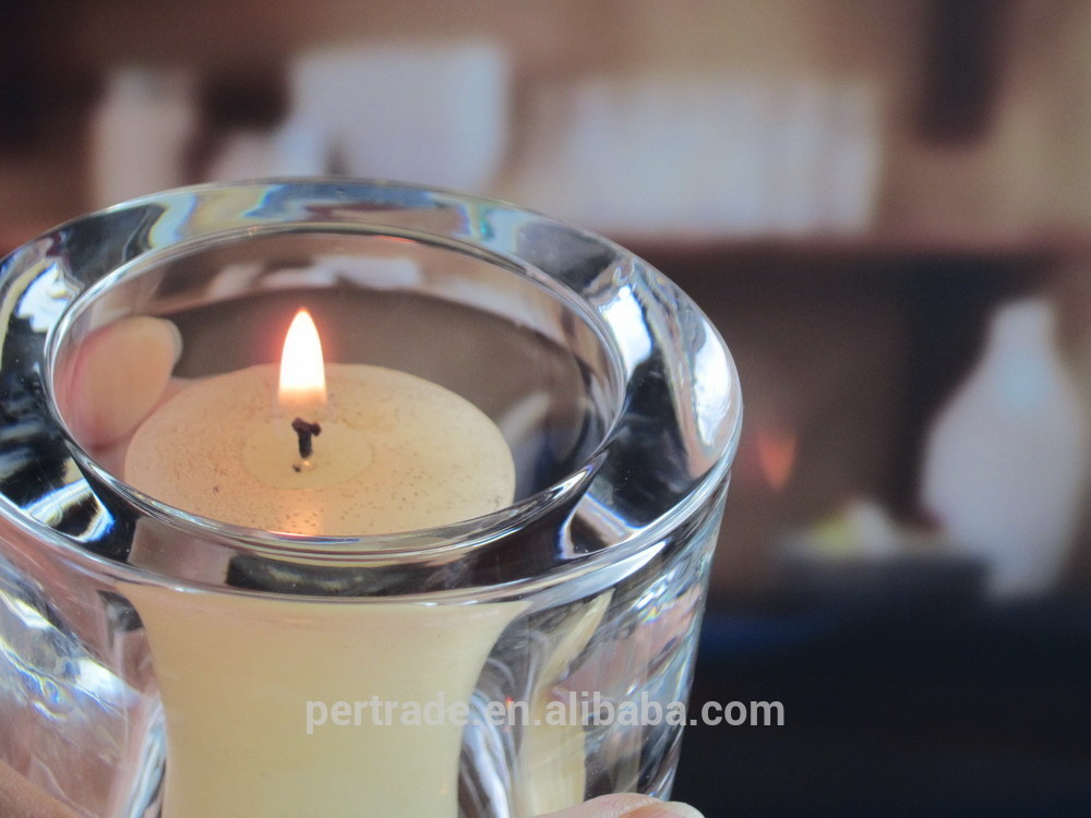 کیفیت Thick Wall Glass Cylinder Candle Holders For Table Decoration کارخانه