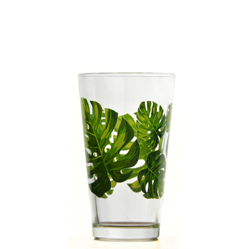 کیفیت Monstera Leaf 16 Oz Beer Glasses With Color Decal کارخانه