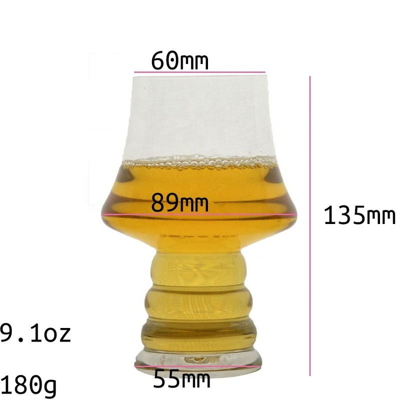 کیفیت 320ml Handblown Customize Craft Beer Glasses کارخانه