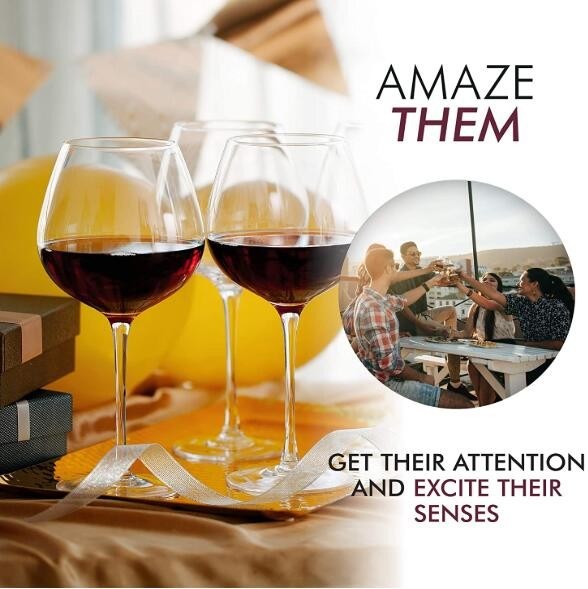 کیفیت Mouthblown Large Size 750ml Stemed Crystal Wine Glasses , Crystal Red Wine Glasses کارخانه