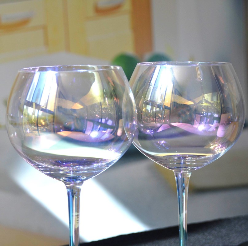 کیفیت Giant Rainbow Color Balloon Shape 23 Oz Crystal Wine Glasses کارخانه