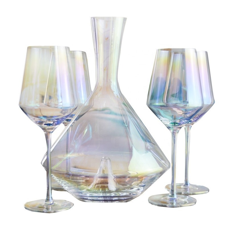 کیفیت Hand Blown Crystal Wine Glass Set کارخانه