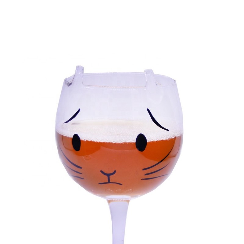 کیفیت Cat Shaped 400ml Crystal Balloon 14 Oz Wine Glasses کارخانه