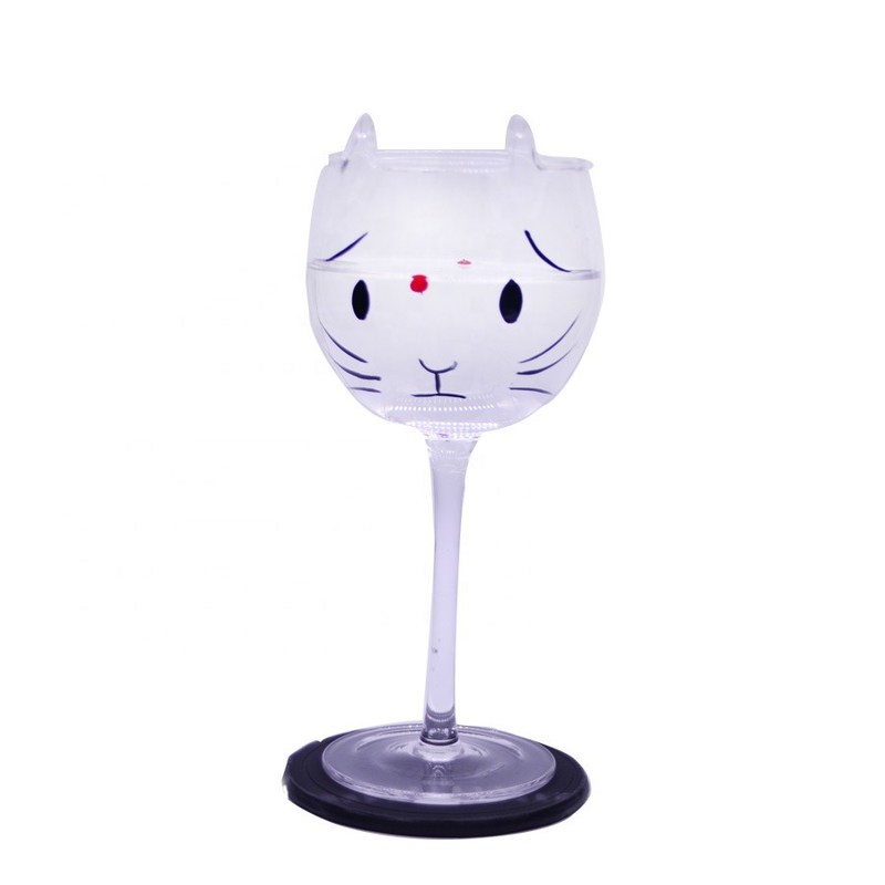 کیفیت Cat Shaped 400ml Crystal Balloon 14 Oz Wine Glasses کارخانه