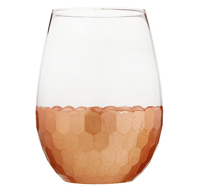 کیفیت 450ml Gold Cutted Honeycomb Stemless Crystal Wine Glass کارخانه