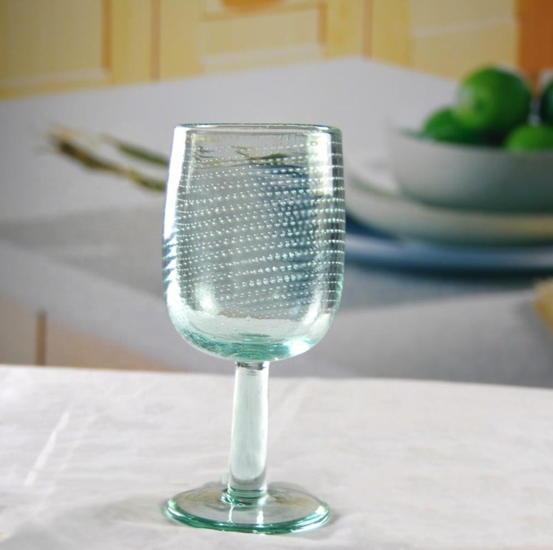 کیفیت Natural Color Thick Wall 11oz Vintage Crystal Goblets With Bubbles کارخانه