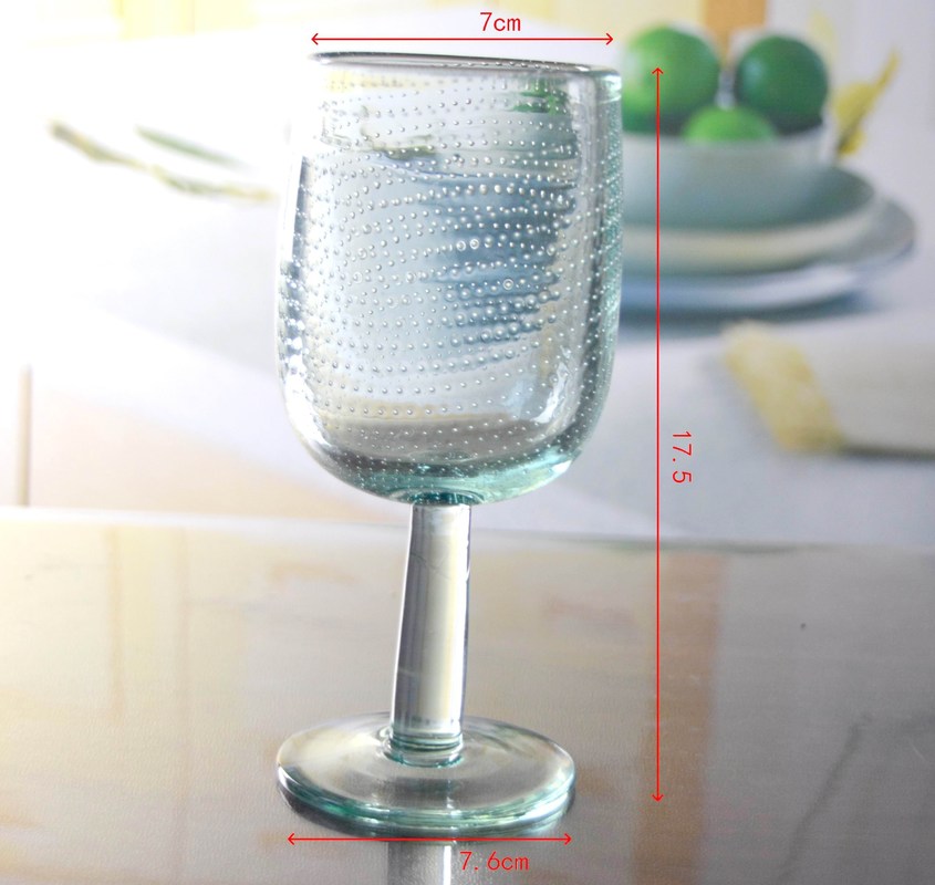 کیفیت Natural Color Thick Wall 11oz Vintage Crystal Goblets With Bubbles کارخانه