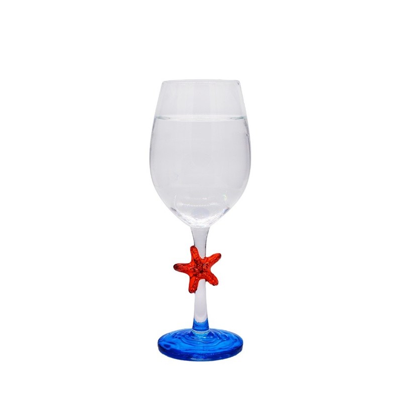 کیفیت Creative Sea Animal Stem Crystal Wine Glass For Summer Holiday کارخانه