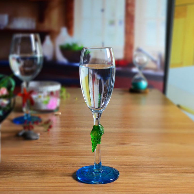 کیفیت Creative Sea Animal Stem Crystal Wine Glass For Summer Holiday کارخانه