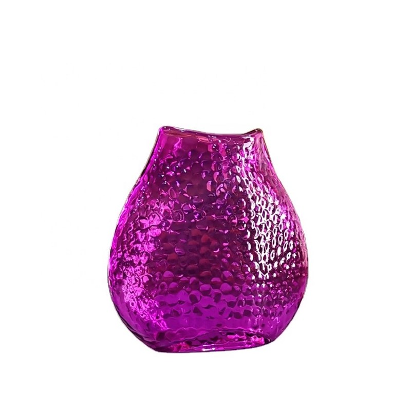 کیفیت Home Decoration 8" Fish Style Vintage Pink Glass Vase کارخانه