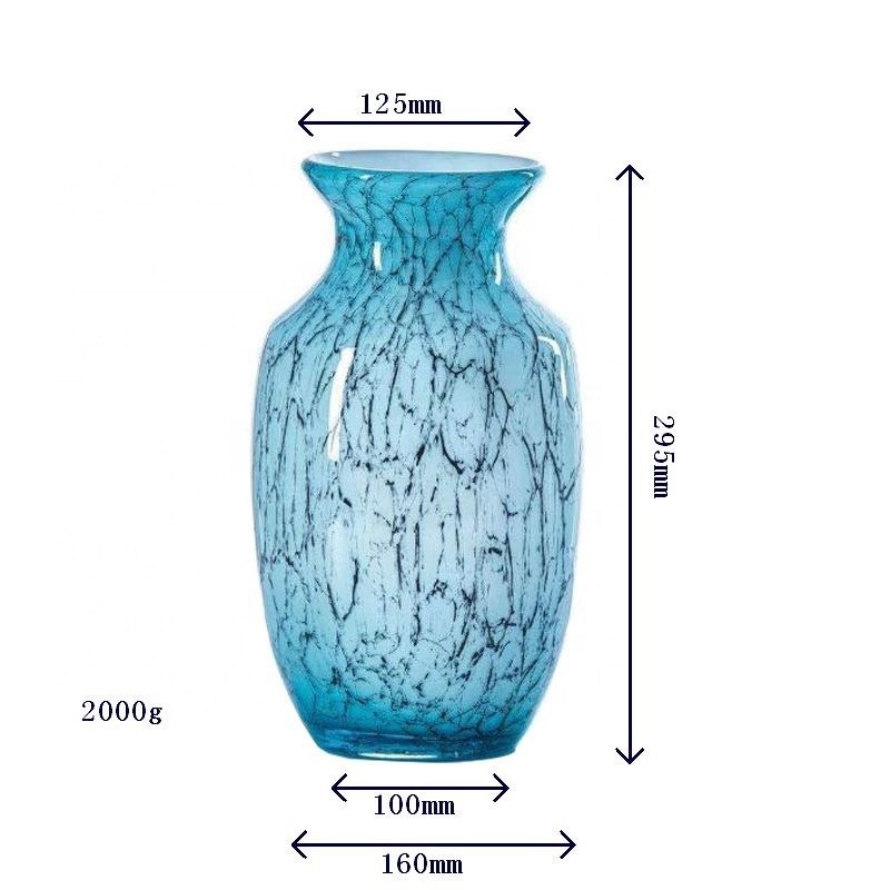 کیفیت Oriental Color Marble Decorative Glass Vase , Tall Centerpiece Vases For Hotle کارخانه