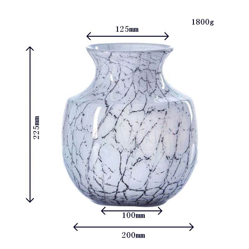 کیفیت Marble Stripes Large Glass Vase Centerpieces کارخانه