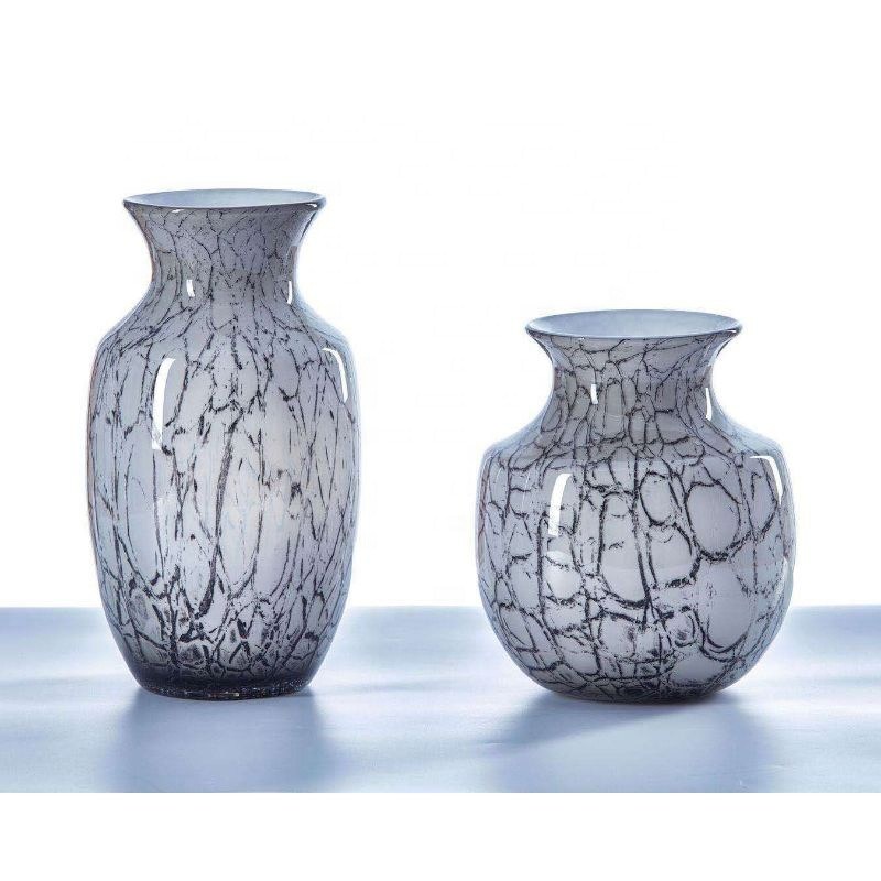 کیفیت Marble Stripes Large Glass Vase Centerpieces کارخانه