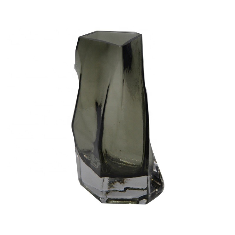 کیفیت 3 Size Warped Grey Color Tall Centerpiece Vases کارخانه