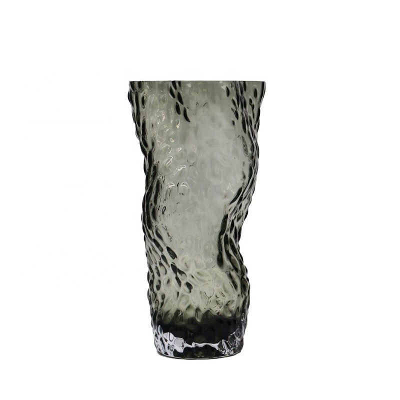 کیفیت Tree Stump Shaped Customize Color Decorative Glass Vase کارخانه