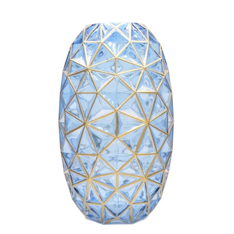 کیفیت Creative Handpainted Decorative Glass Vase For Wedding کارخانه