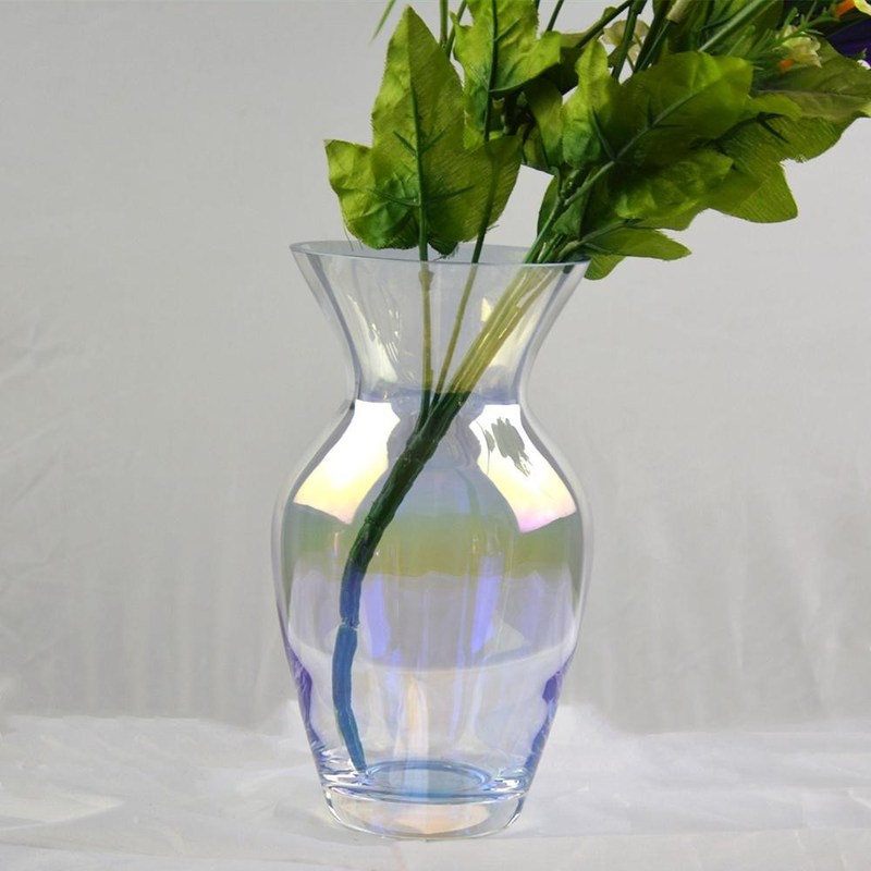 کیفیت Customize Irridescent Decorative Glass Vase For Home کارخانه