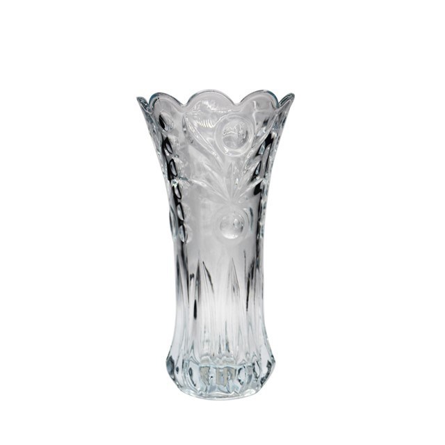 کیفیت Bohemian Style Crystal Embossed Pattern Decorative Glass Vase کارخانه