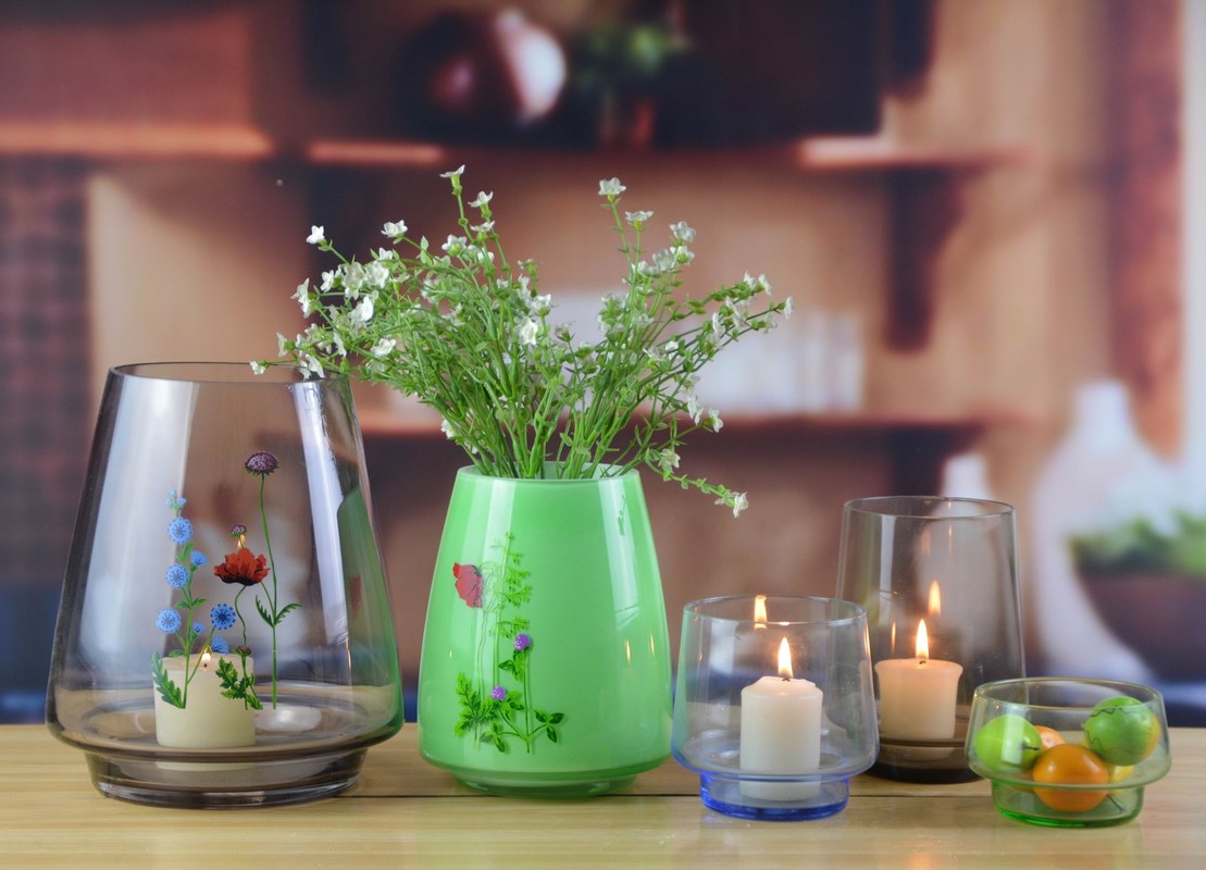 کیفیت Handblown Vintage Tall Crystal Vases For Centerpieces کارخانه