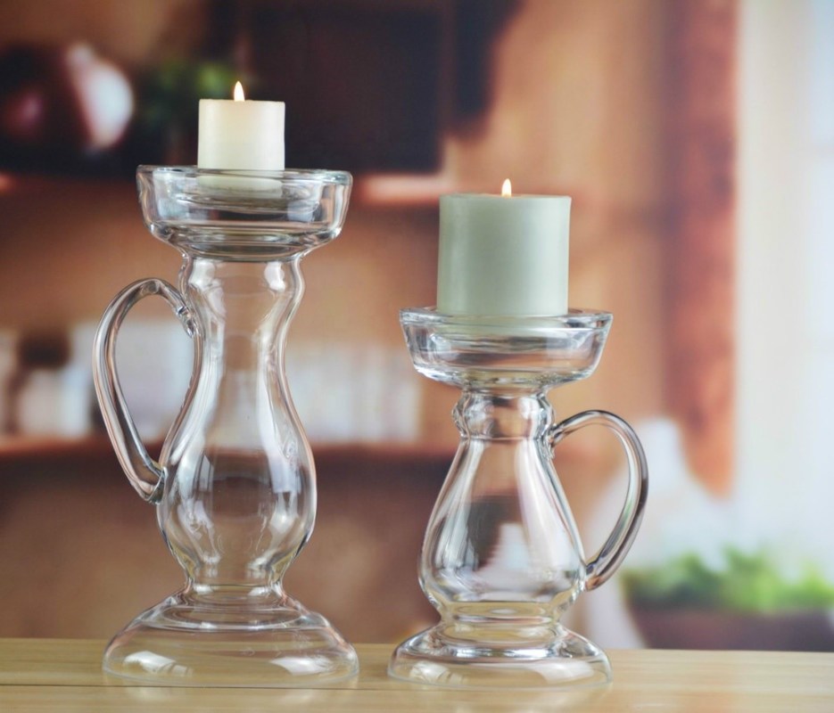 کیفیت New Design Hand Blown Decorative Glass Vase With Handle کارخانه