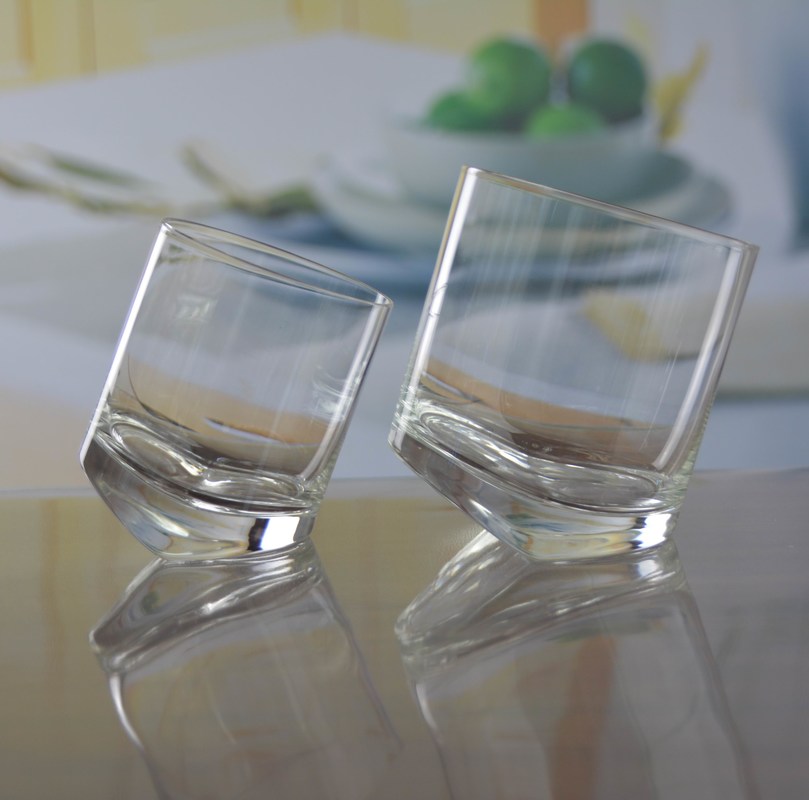 کیفیت Lead Free Slanted Bottom Round Whiskey Tasting Glasses کارخانه