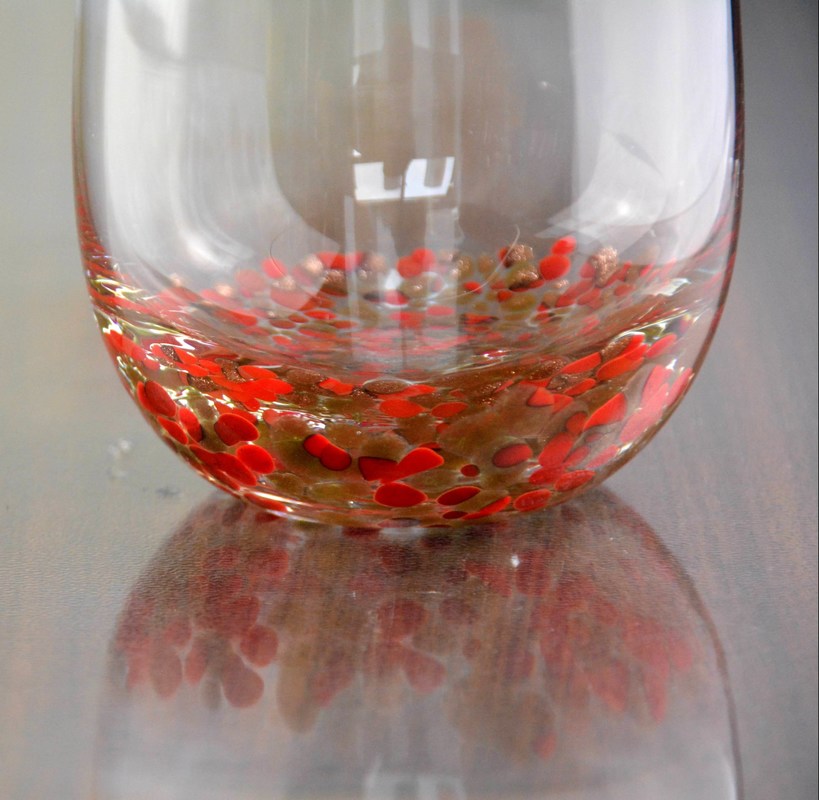 کیفیت Gold Stone Bottom Glass SGS 300ml Handmade Whiskey Glass کارخانه