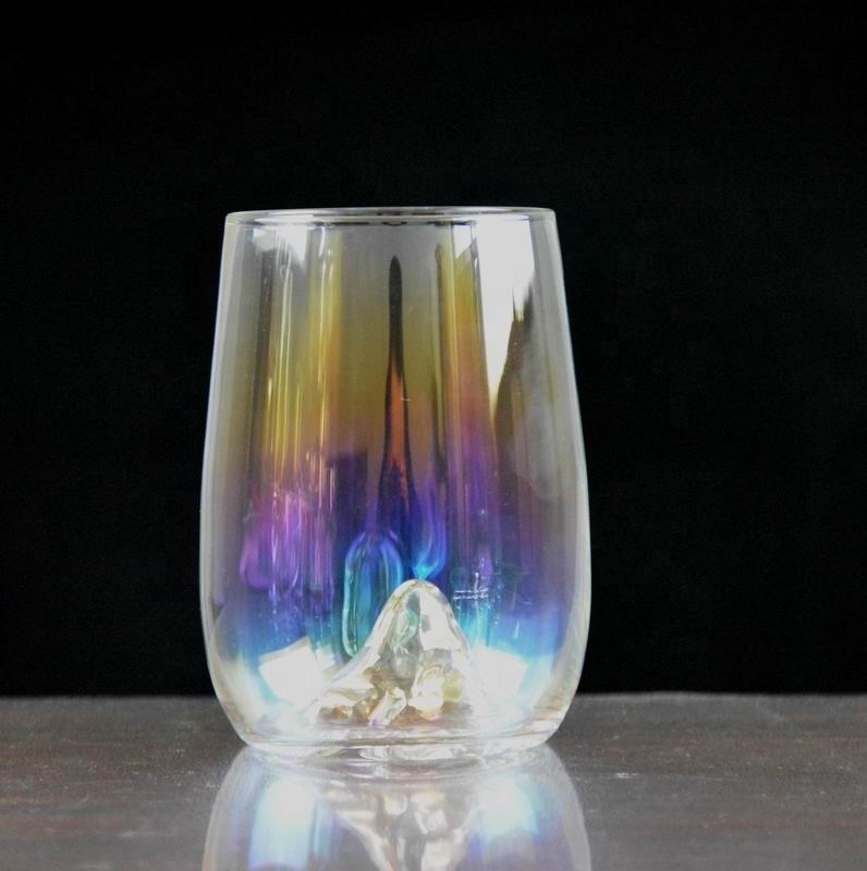 کیفیت 14 Oz Whiskey Glasses With Creative Ice Montain Bottom کارخانه