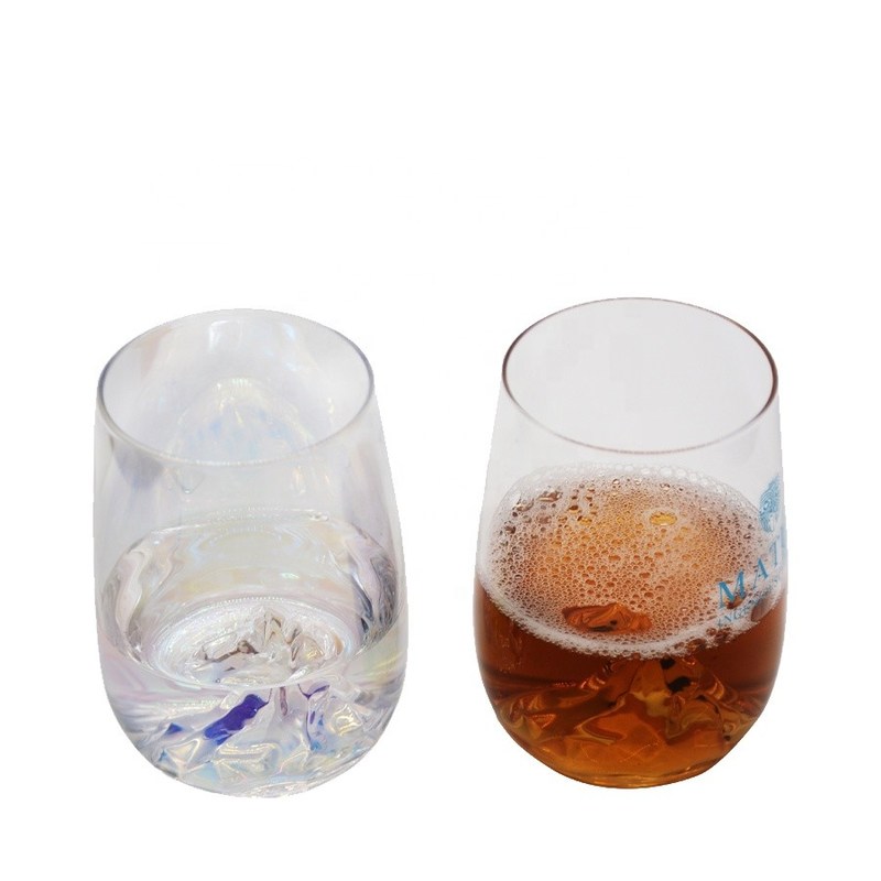 کیفیت 14 Oz Whiskey Glasses With Creative Ice Montain Bottom کارخانه