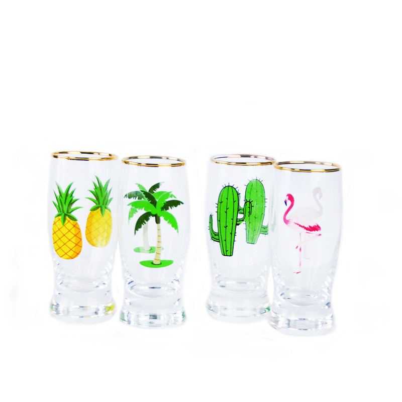 کیفیت Color Decal Printed Unique Shot Glasses کارخانه