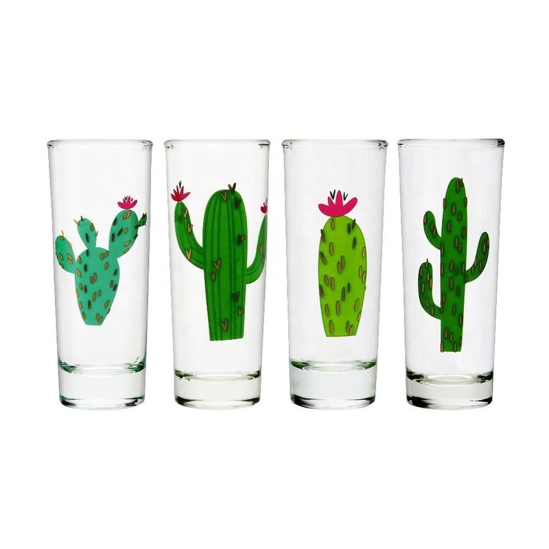 کیفیت Colorful Print Unique Shot Glasses For Tequila Fiesta کارخانه