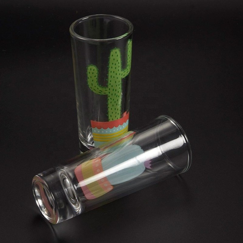 کیفیت Colorful Print Unique Shot Glasses For Tequila Fiesta کارخانه