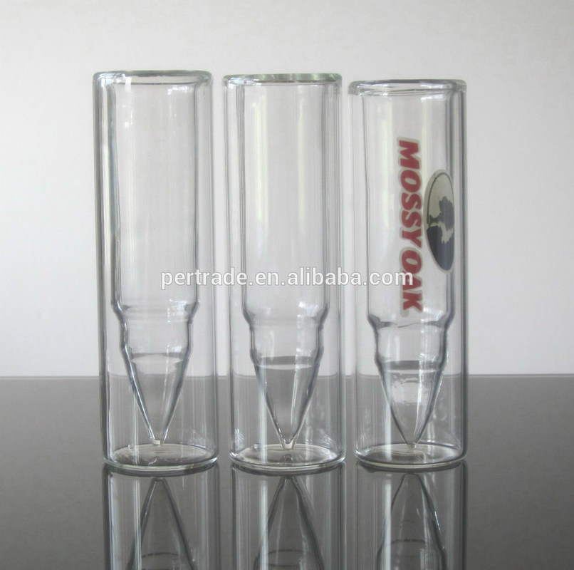 کیفیت Bullet Shaped Double Wall 45ml Unique Shot Glasses کارخانه