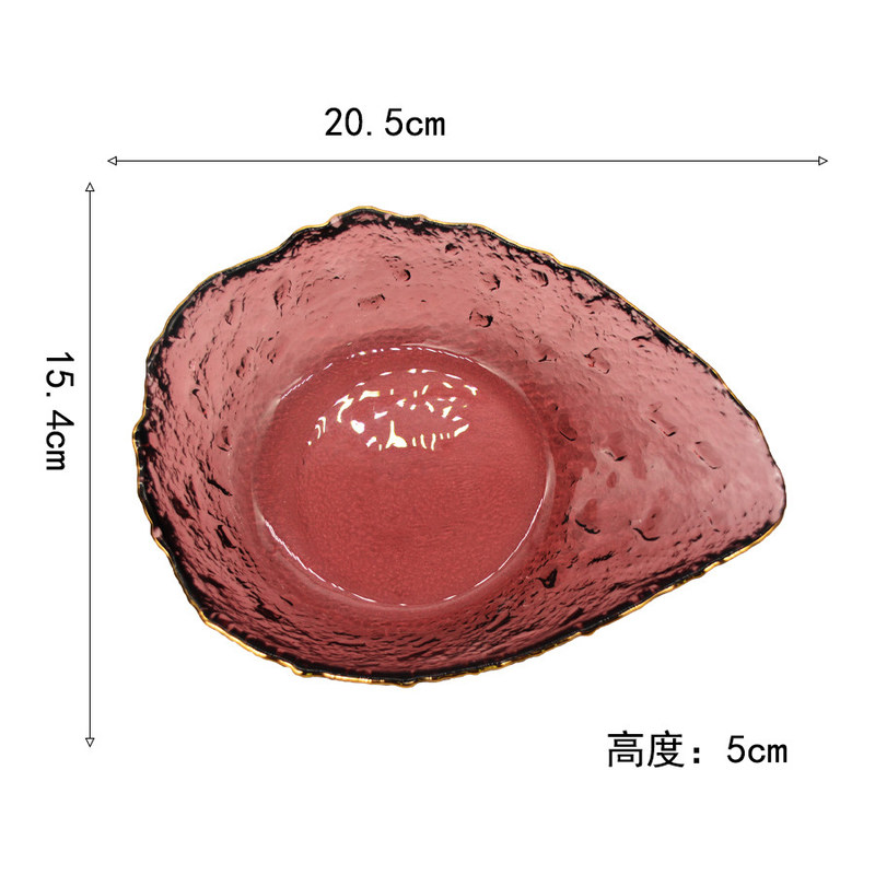 کیفیت Irregular shaped Colored Creative Glass Charger Plates کارخانه