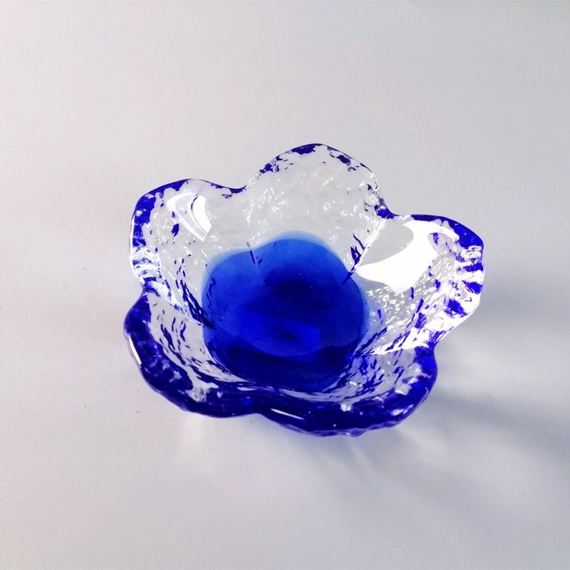 کیفیت Ins Cherry Blossom Glass Sauce Plates For Dinner Table کارخانه