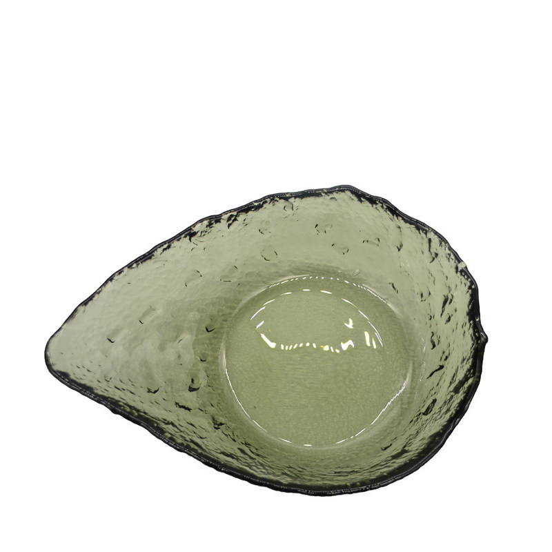 کیفیت Exquisite Creative Water Drop Shape Glass Charger Plates کارخانه