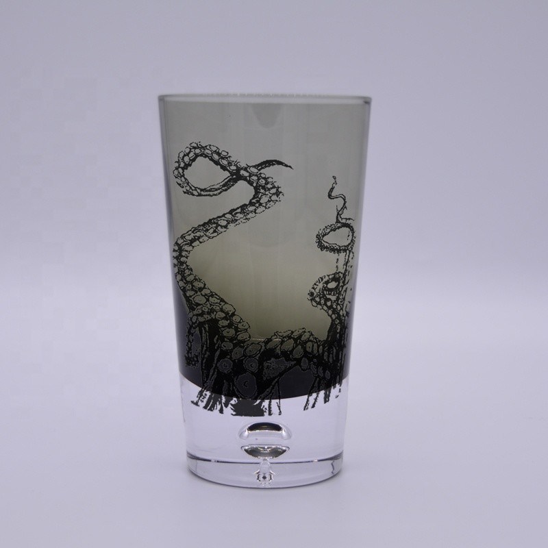 کیفیت Grey Color Air Bubble Bottom Unique Cocktail Glasses . Bohemian Drinking Glasses کارخانه