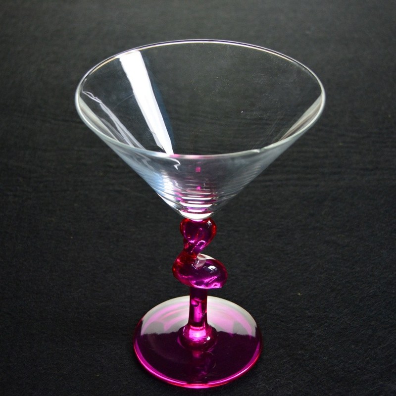 کیفیت Pink Color  Flamingo Shaped Stem Cocktail Crystal Glasses کارخانه