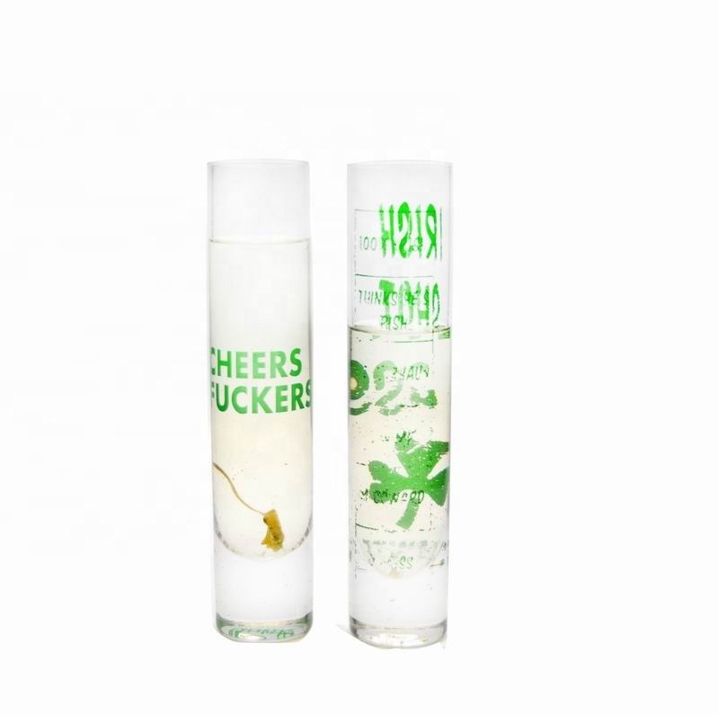 کیفیت Long Sparkling Crystal Cocktail Glasses With Color Decal کارخانه