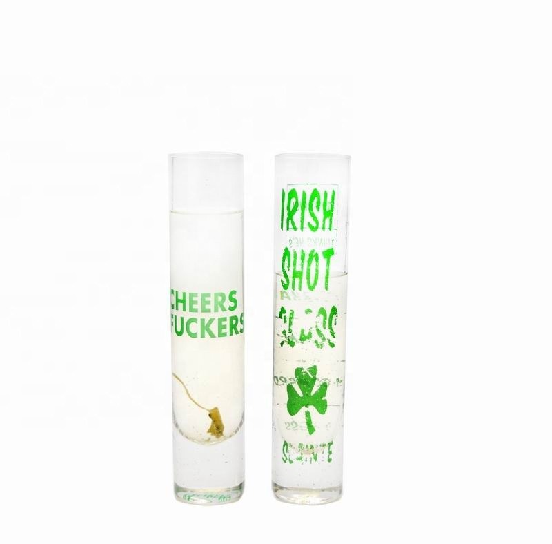 کیفیت Long Sparkling Crystal Cocktail Glasses With Color Decal کارخانه