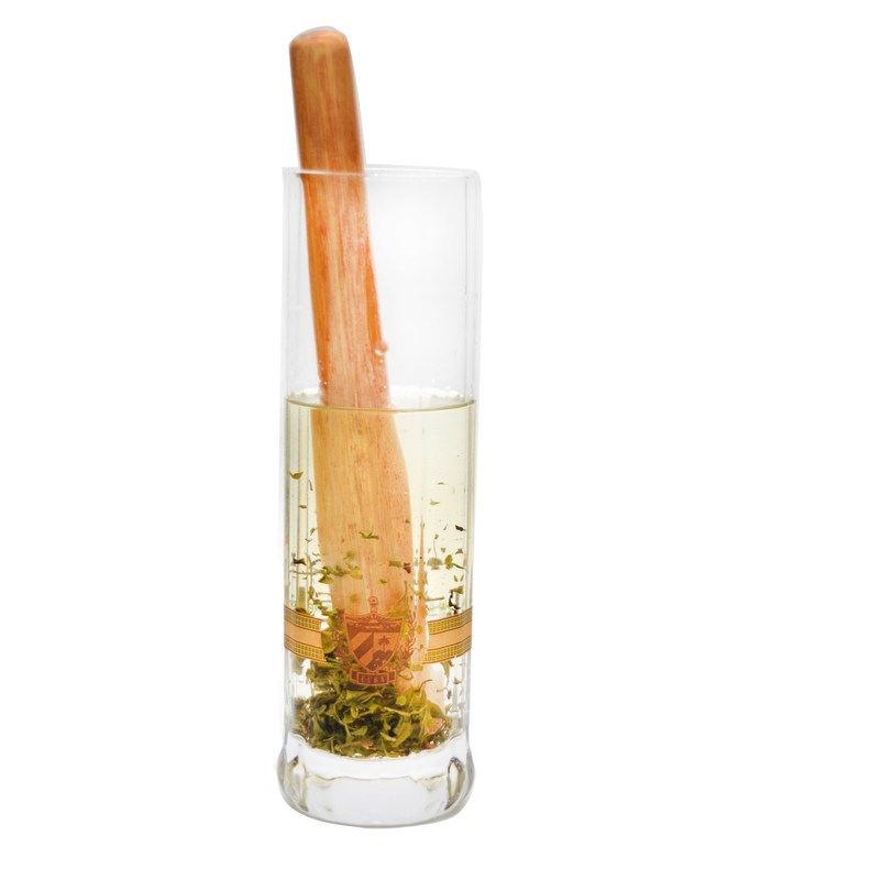 کیفیت 8" Cylinder Crystal Cocktail Glasses With Wood Pestle کارخانه
