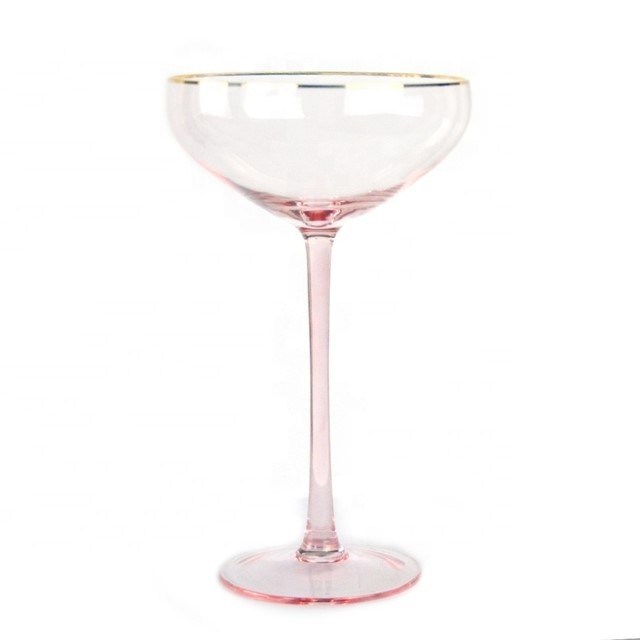 کیفیت Pink Crystal Cocktail Glasses کارخانه