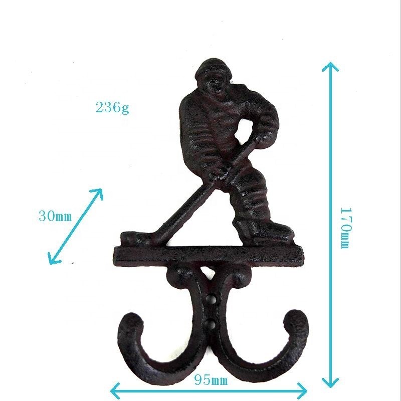 کیفیت Ice Hockey Rustic Cast Iron Coat Hooks Cast Iron Crafts کارخانه