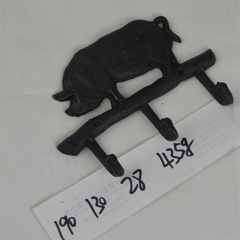 کیفیت Pig Shape Vintage Decorative Iron Wall Hooks For Home کارخانه