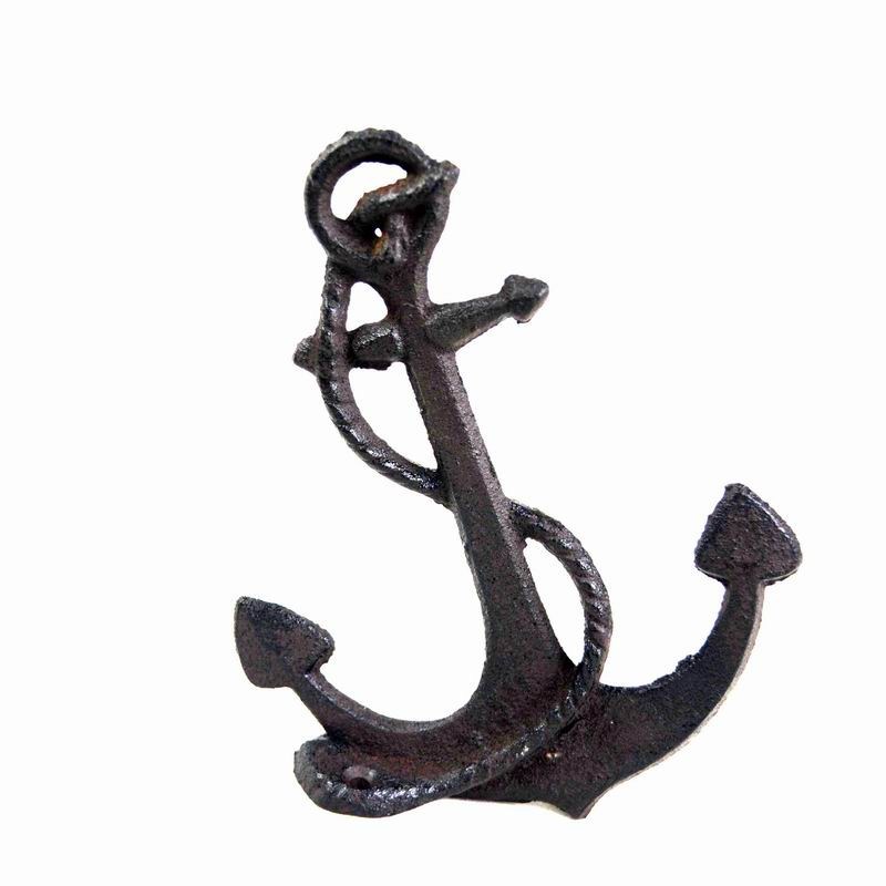 کیفیت Decorative Anchor Shape Black Iron Coat Hooks Cast Iron Crafts کارخانه